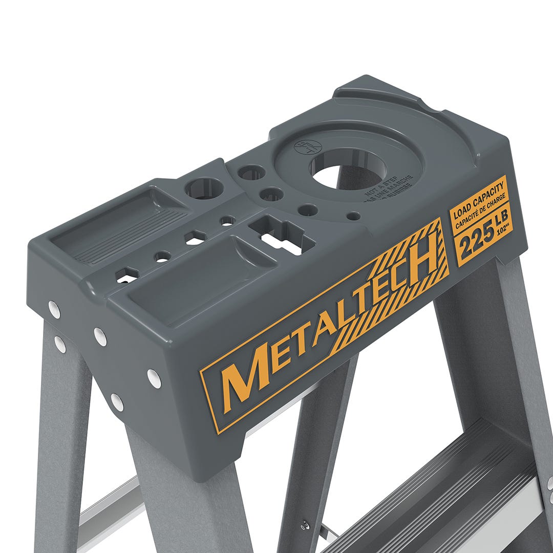 Fiberglass Stepladder, Grade 2, 6 ft.