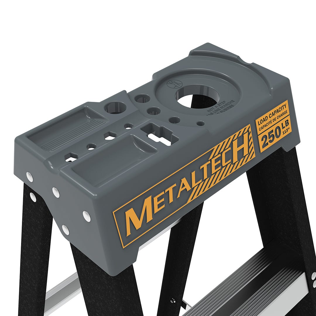 Fiberglass Stepladder, Grade 1, 6 ft.