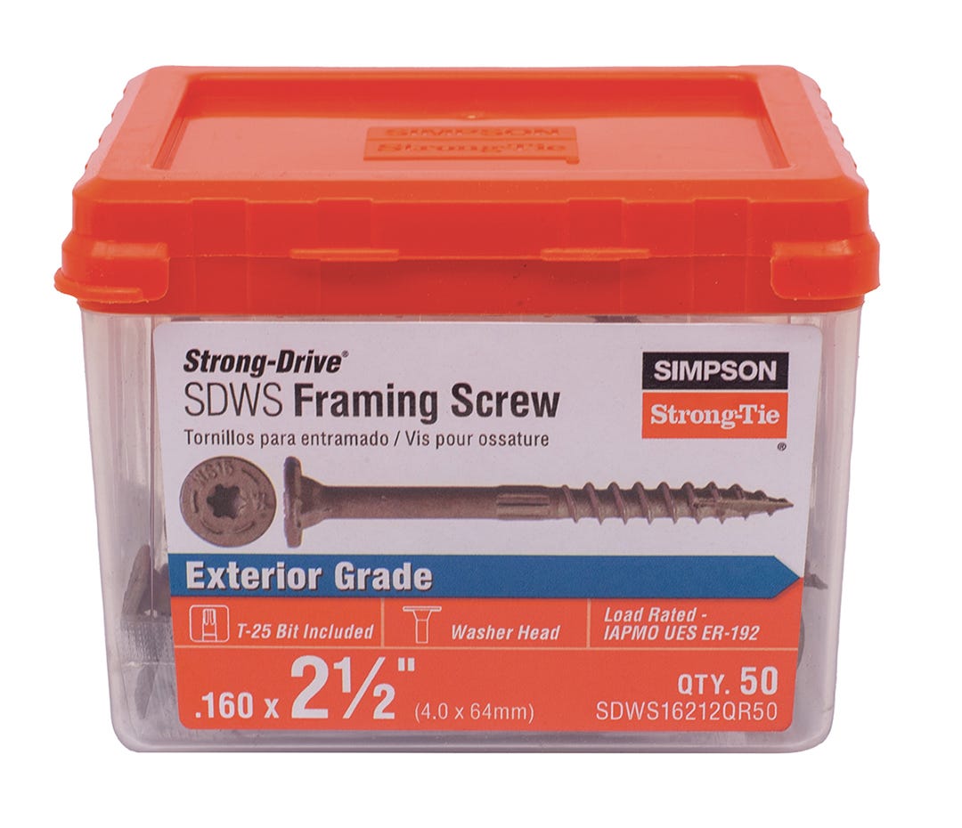 Exterior Grade Low Profile Screws, 2-1/2 in., 50/pack