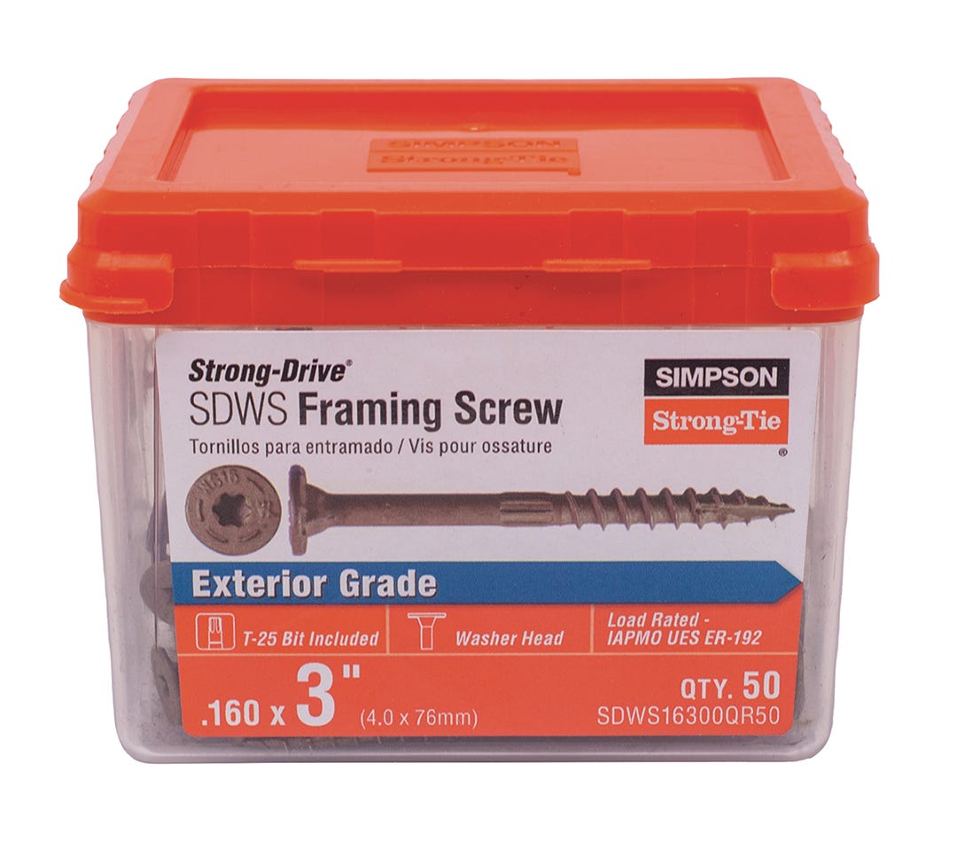 Exterior Grade Low Profile Screws, 3 in., 50/pack