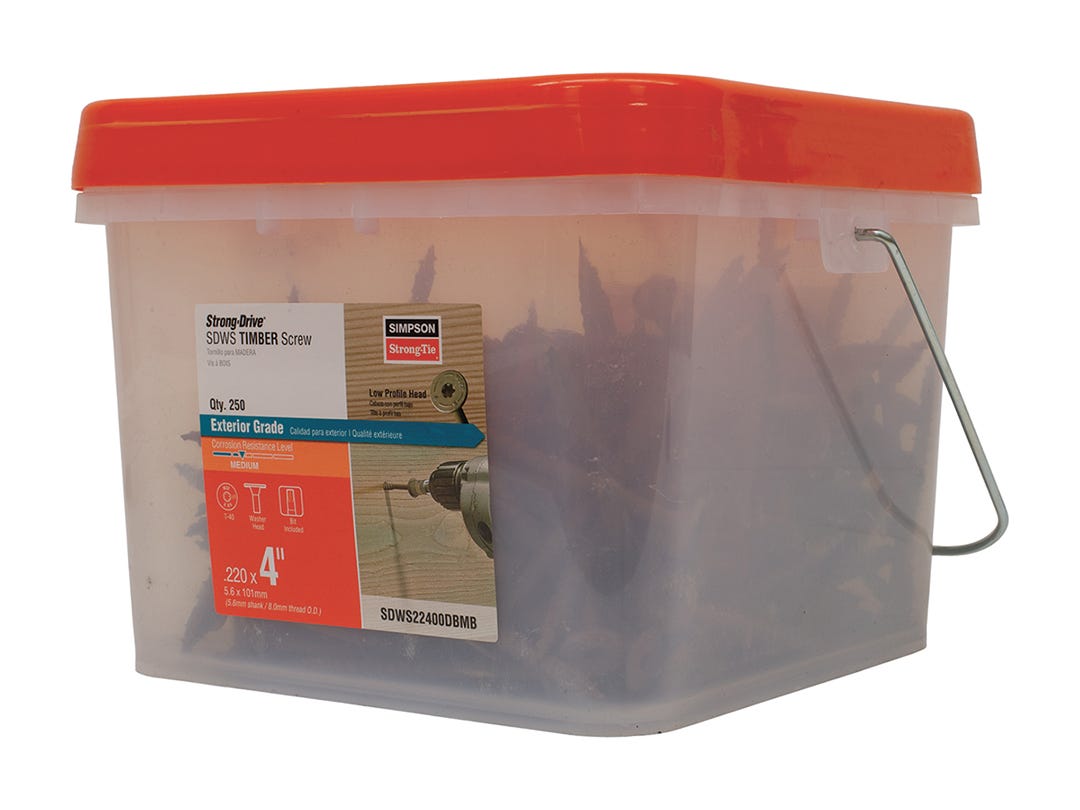 T40 Double Barrier Screws, 4 in., 250/pack