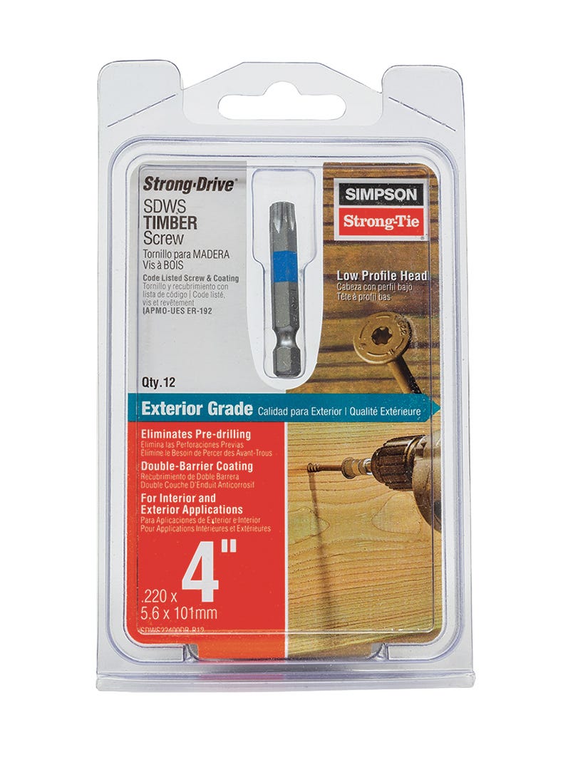 T40 Double Barrier Screws, 4 in., 12/pack