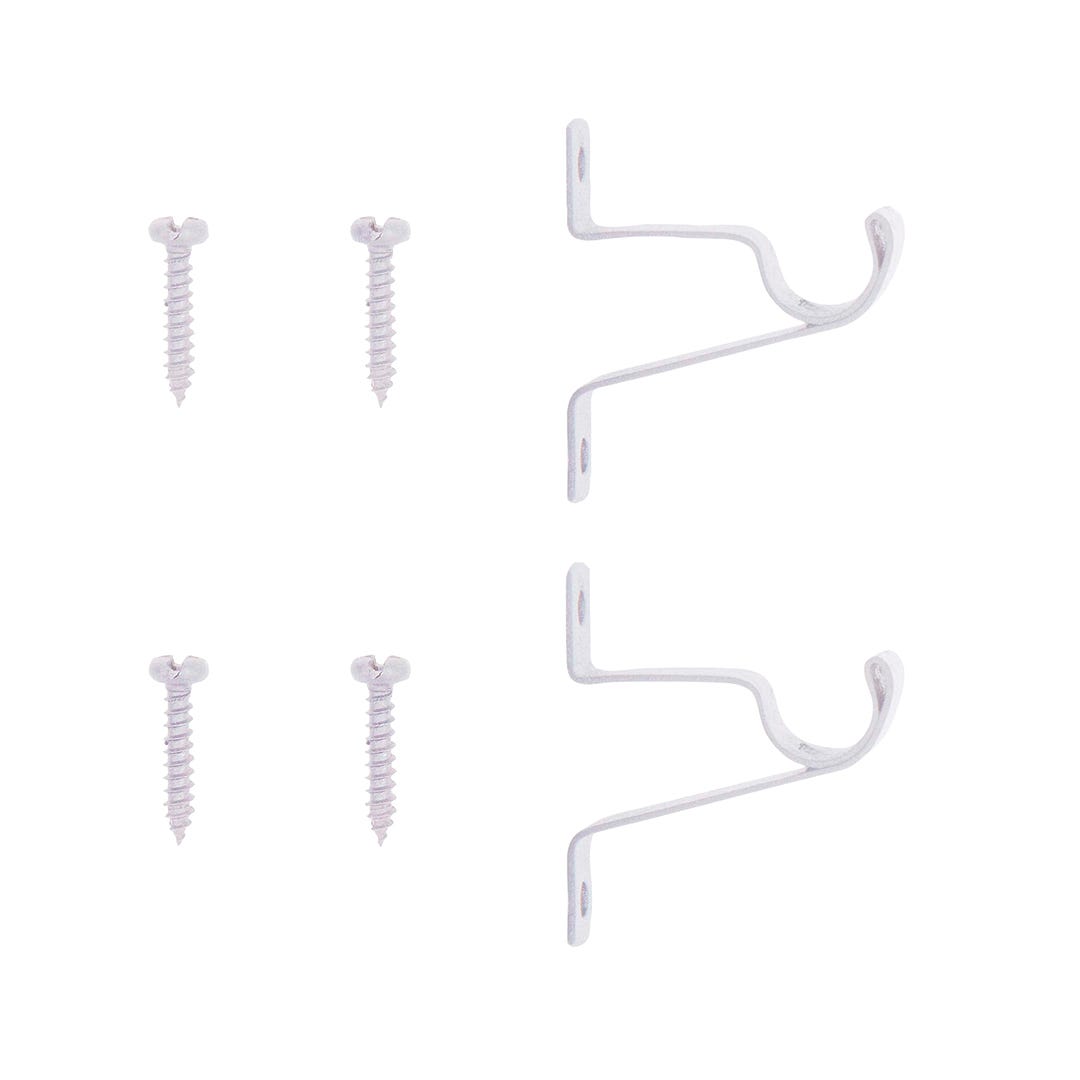 BRADY Curtain Rod, 28 in. to 48 in. x 7/16 in. dia, White