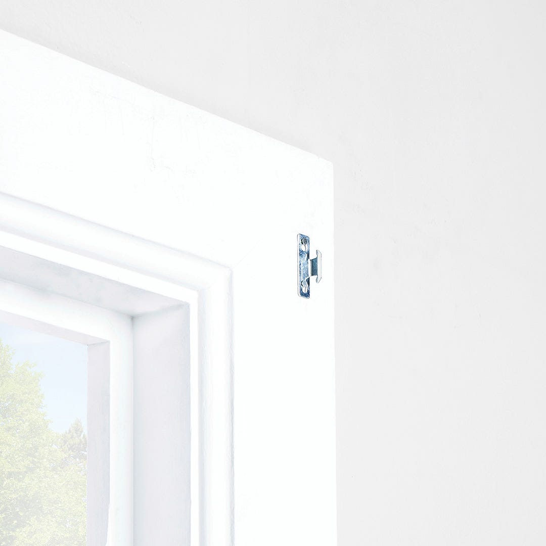 Curtain Rod Bracket, 1 Pair, Silver