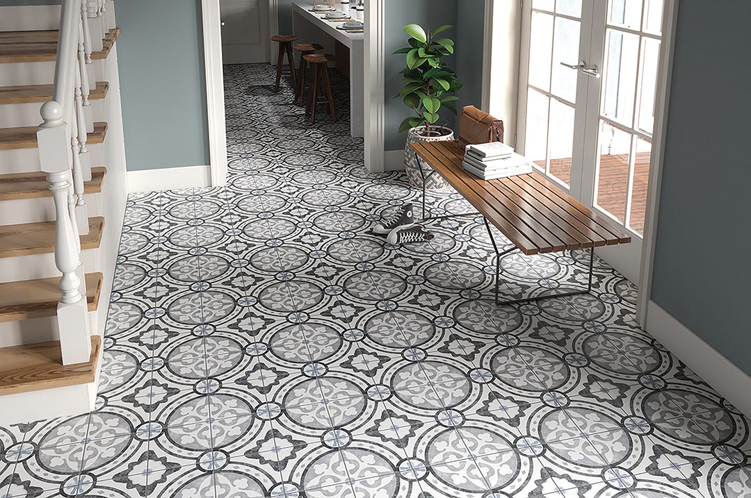 Porcelain Tile PORTO, 8 in. x 8 in., Gray