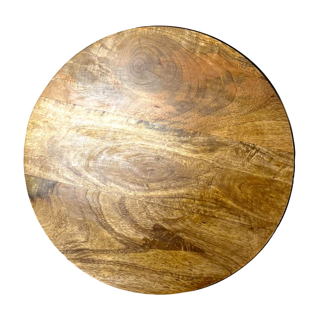 Set of 2 Side Tables with Wooden Surface