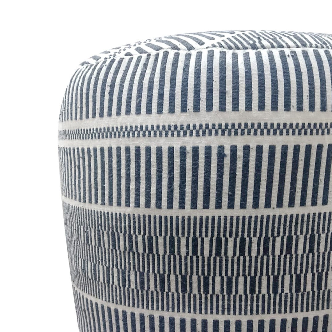 Cylinder Pouf, Gray/Natural