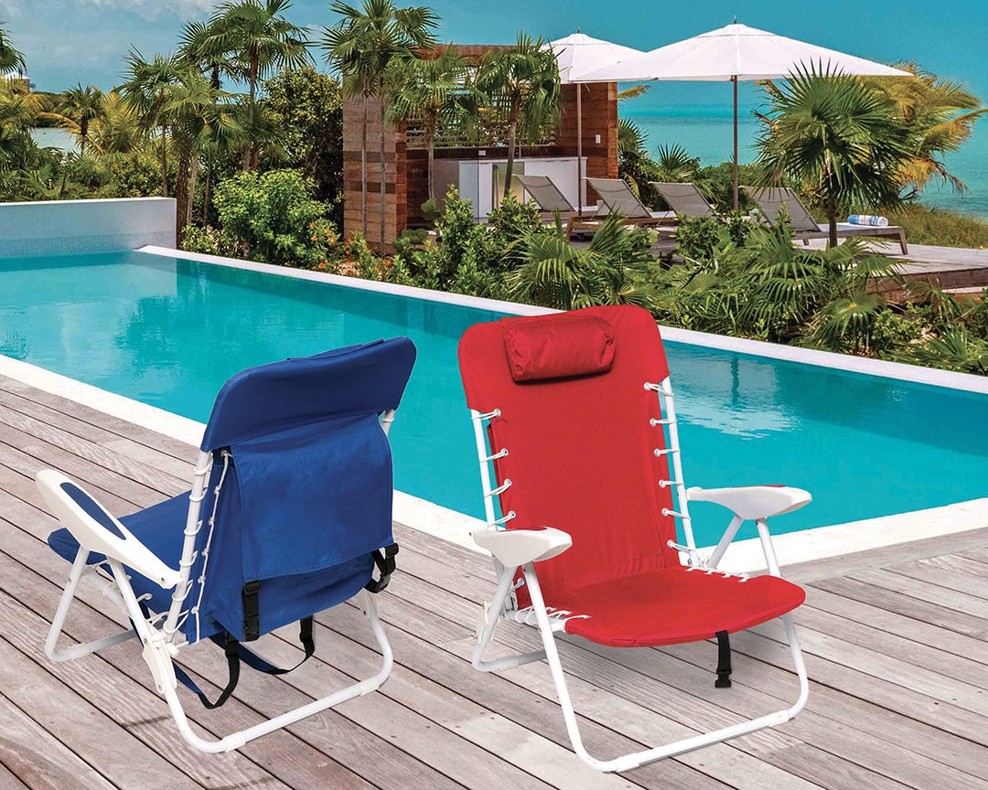 Folding Beach Chair (Assorted Color)