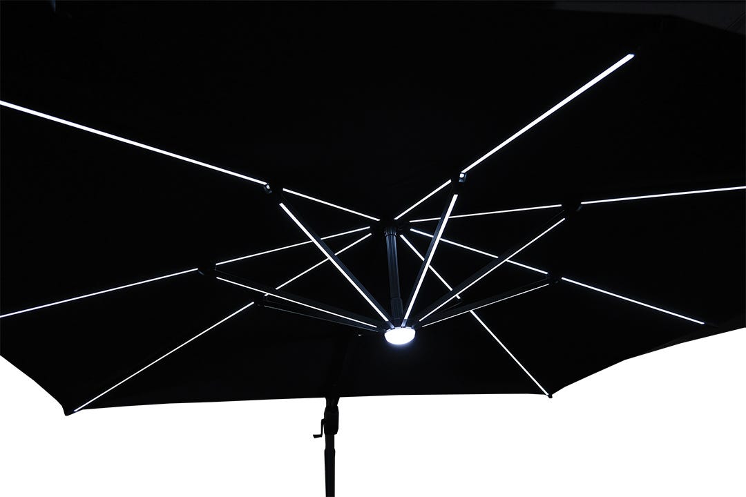 HAWAII Offset Umbrella, 10 ft., black