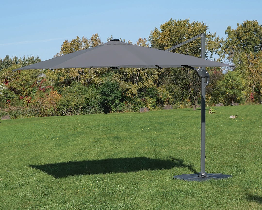 HAWAII Offset Umbrella, 10 ft., grey