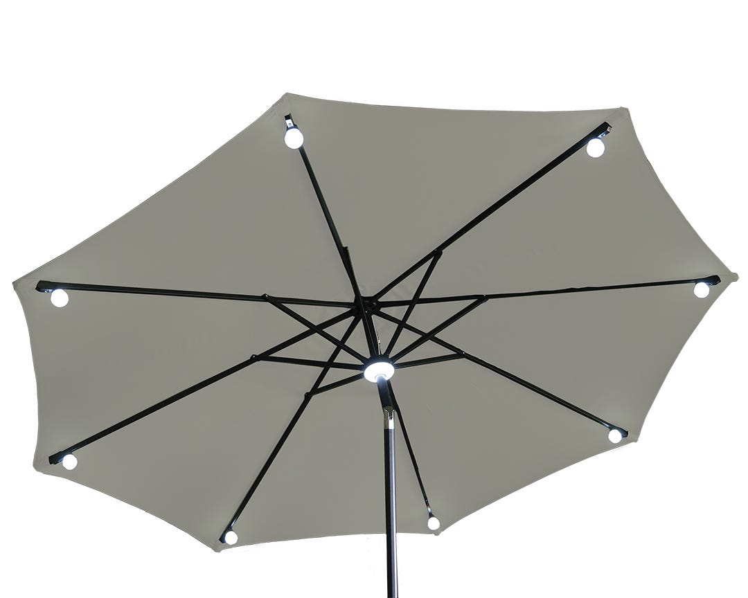CAMEROSE Umbrella with LED, 9 ft., sand