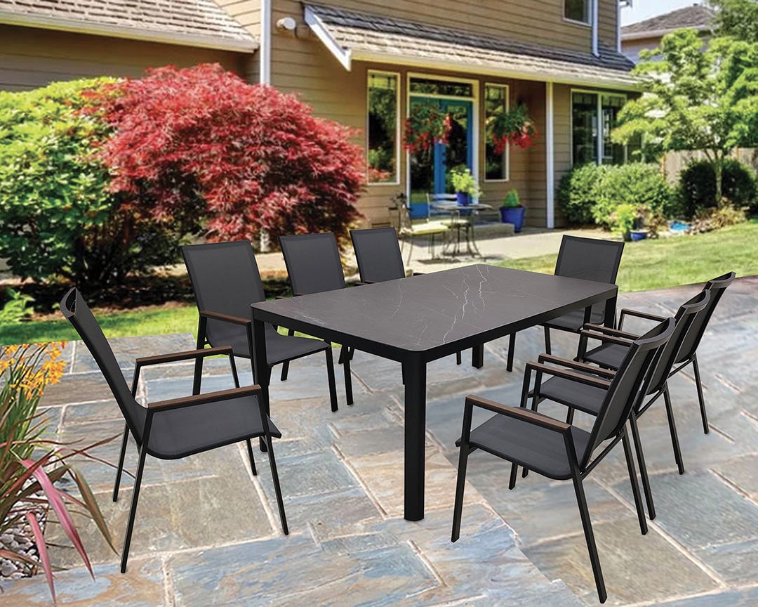PRAGUE Table, 39.4 in. x 29 in. x 78.7 in., Black