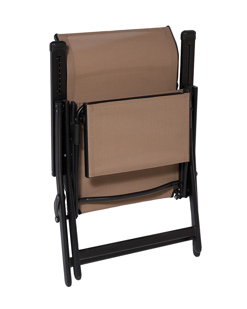 MARA Folding Chair and Footrest, Beige