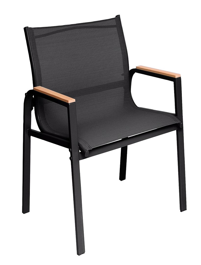 ODESSA Dining Set, 7-piece, black
