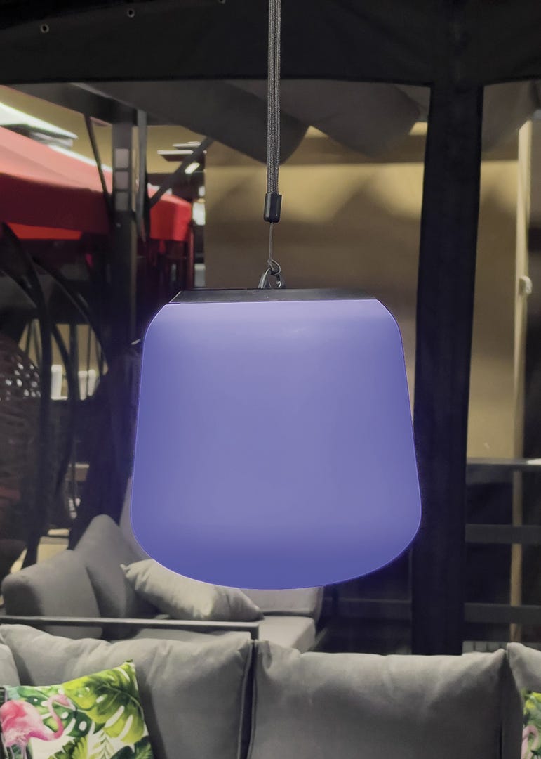 Hanging Solar Lamp with 16-Color Remote Control