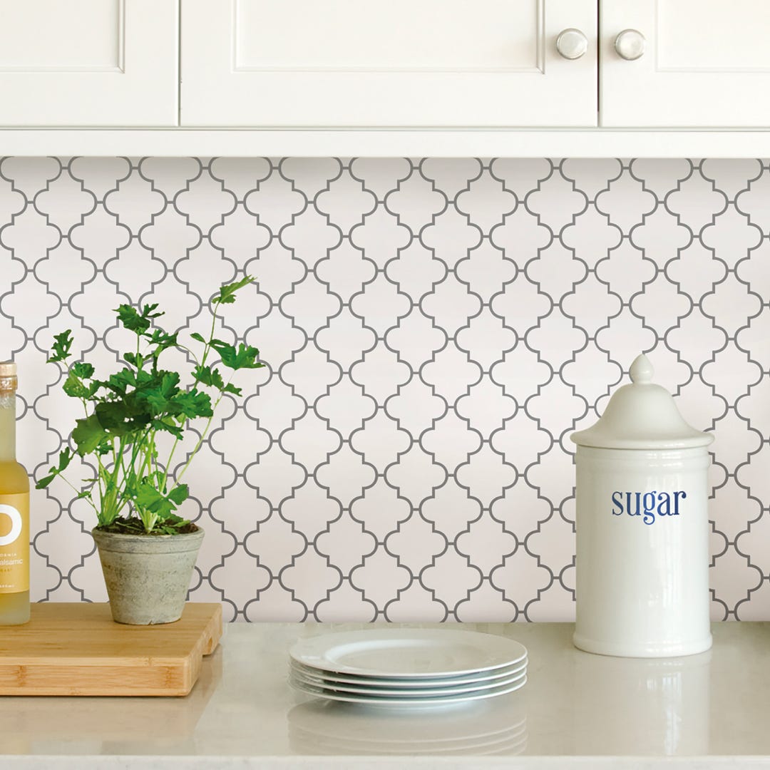 Peel & Stick Backsplash Tiles, QUATREFOIL
