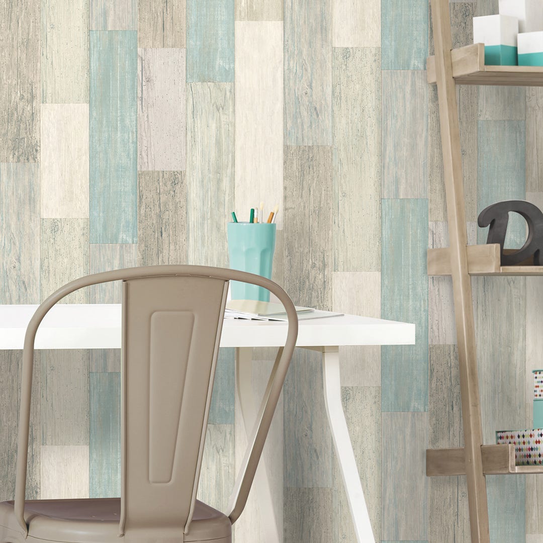 Coastal Weathered Plank Peel & Stick Wallpaper