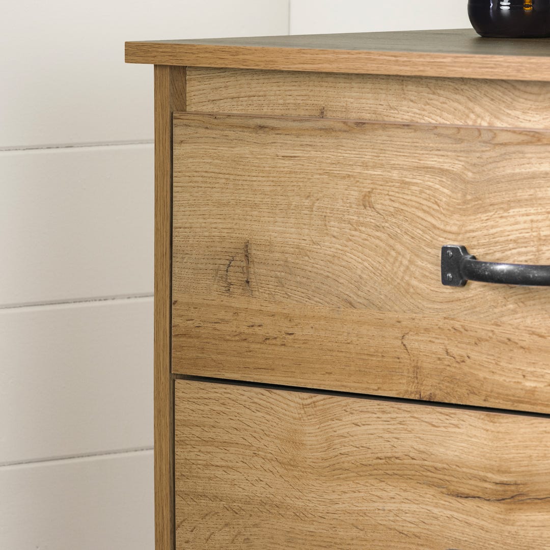 TASSIO Double Dresser, 6 drawers, Nordic Oak