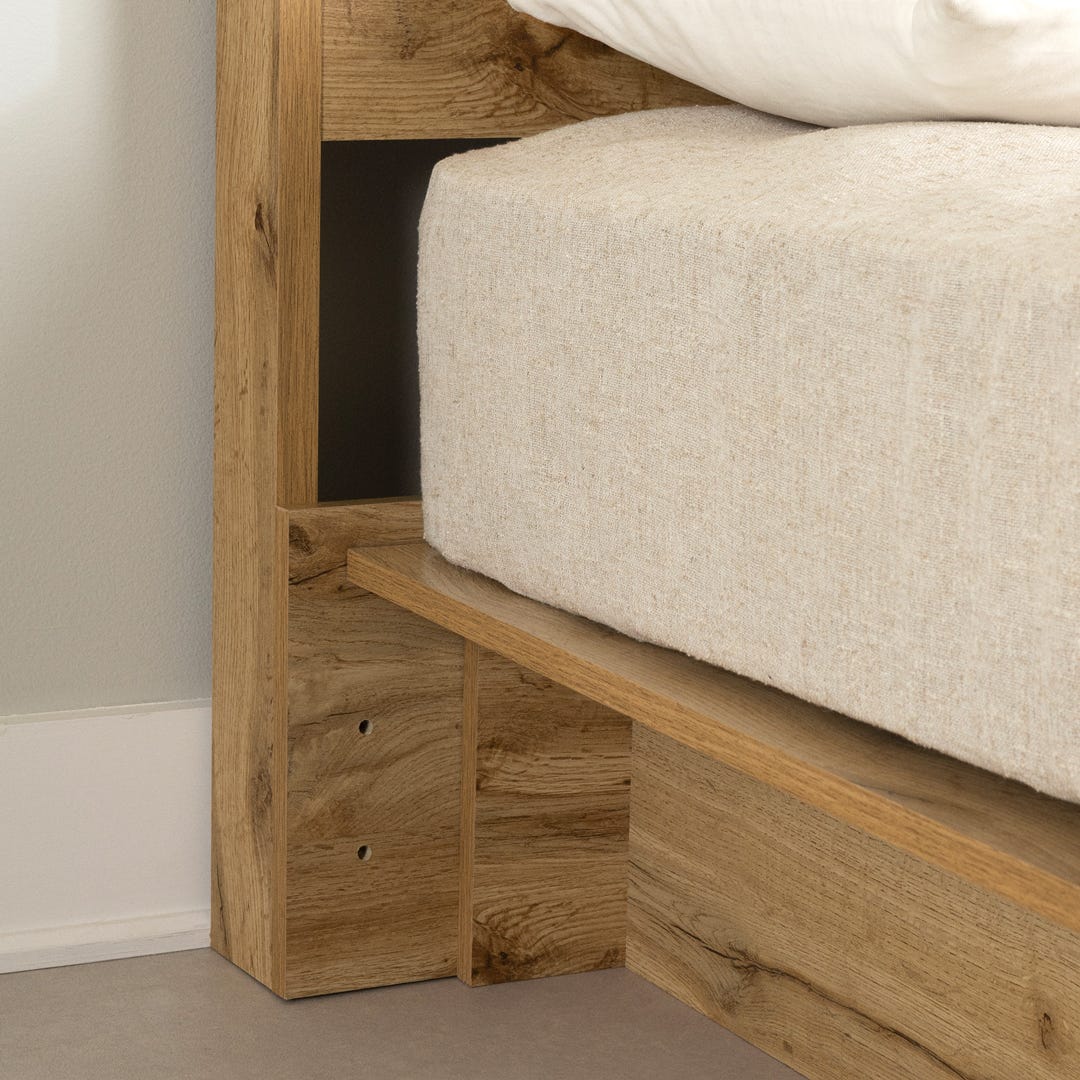 TASSIO Complete bed, double/queen, Nordic Oak
