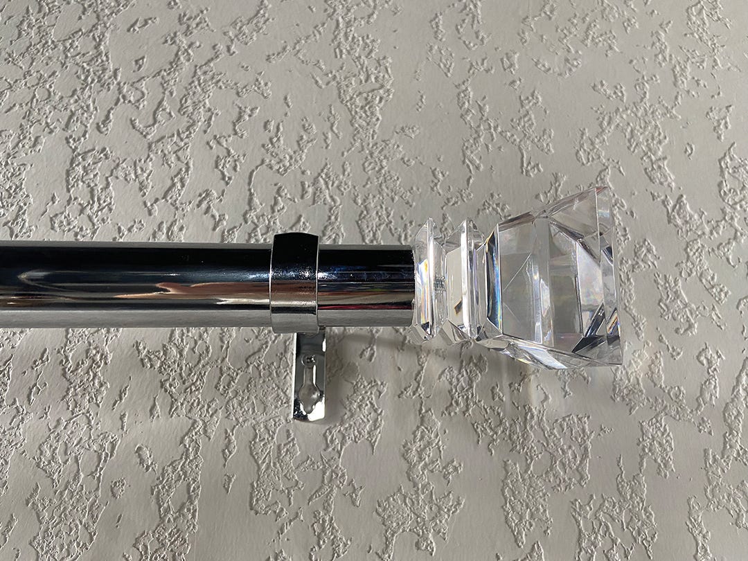 STAFFORD Curtain Rod Set, 25/28mm, 66 in. X 120 in., Chrome