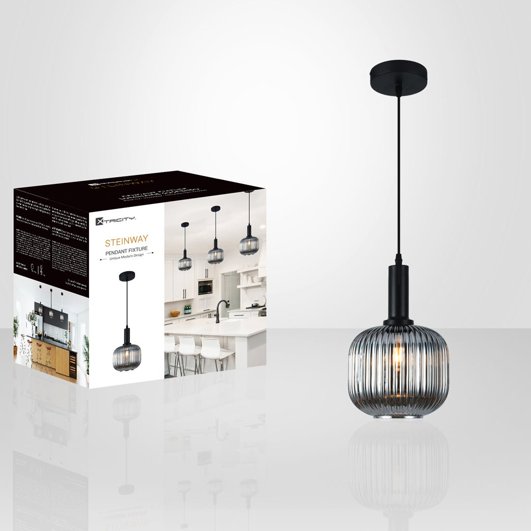 STEINWAY Pendant Fixture, 1 Lamp