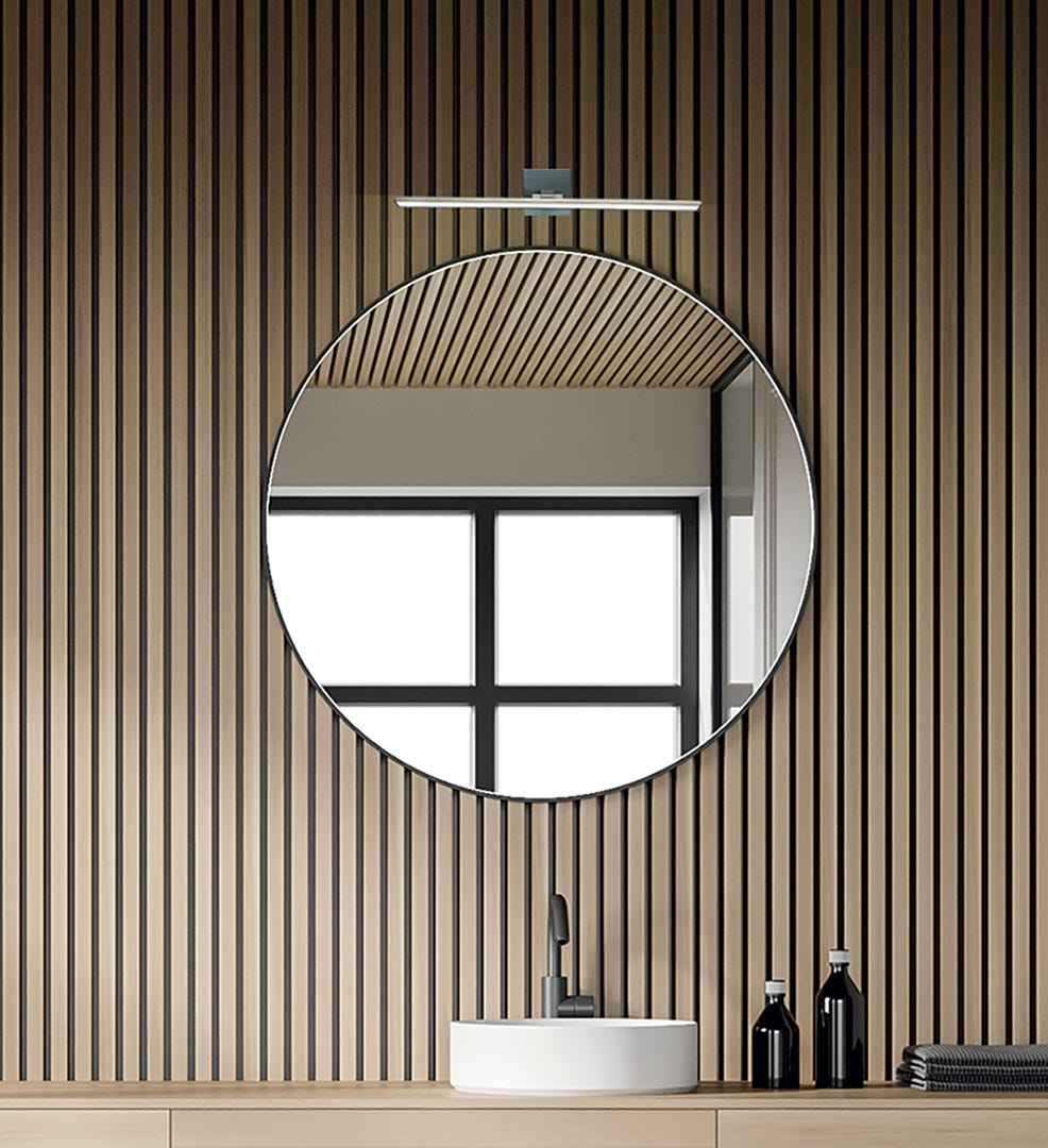 MORRISON Vanity Light Fixture, LED, Black, 18 in.