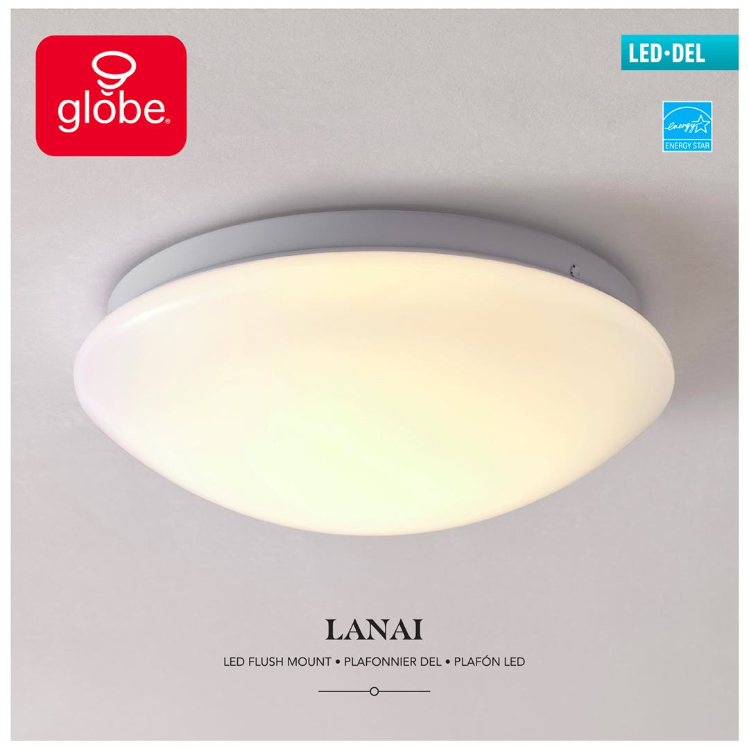 LED Integrated Ceiling Light, 15 W, 1050 Lumens, 10 in.