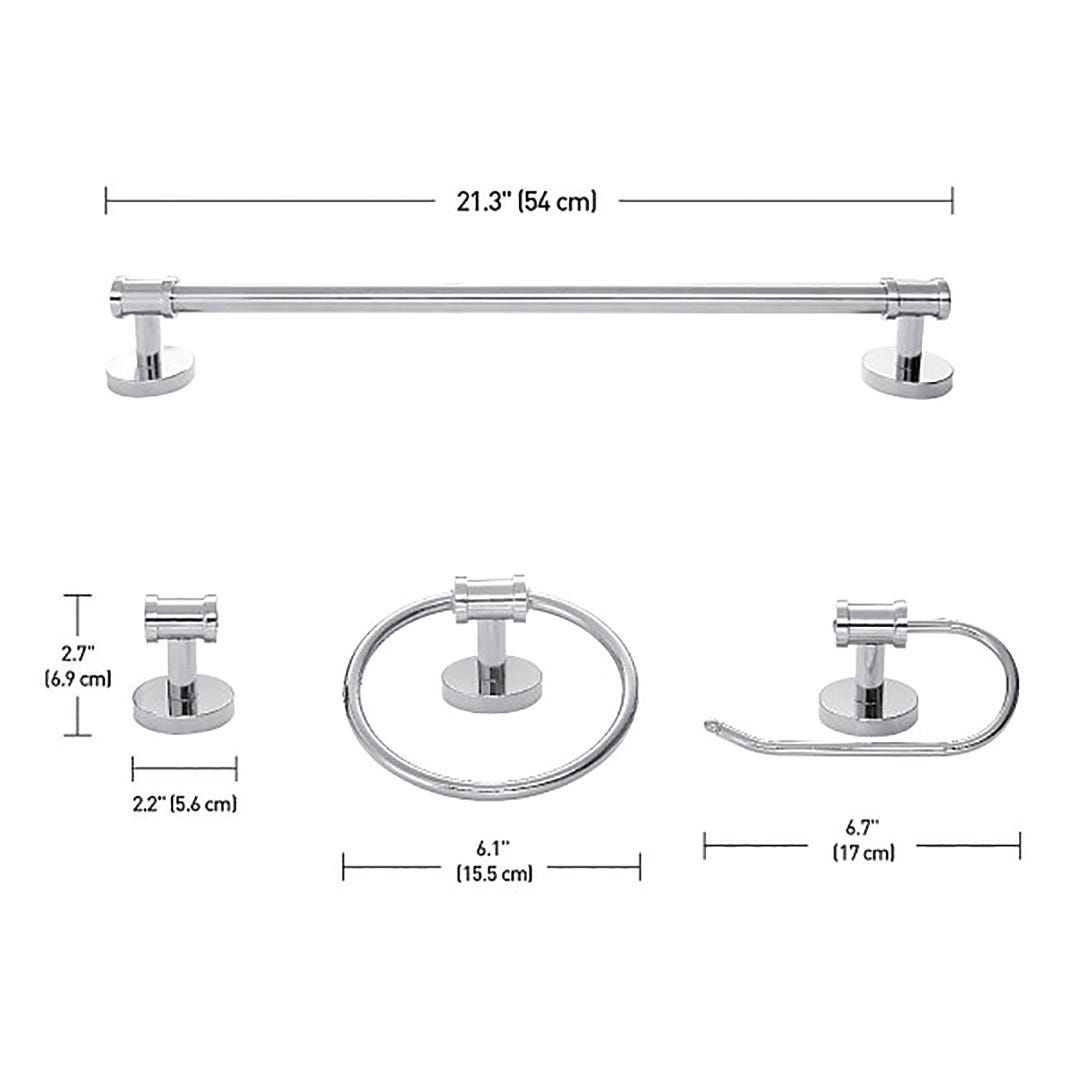 FREYA Bathroom Lighting and Accessories Set, Chrome