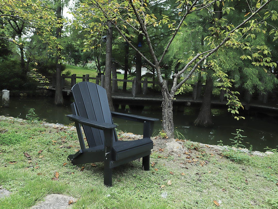 Folding Adirondack Chair, Black