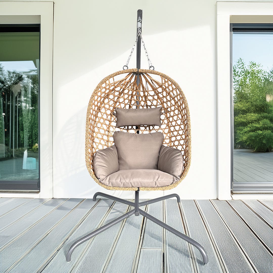 SOUTHFORK Foldable Hanging Chair, Natural