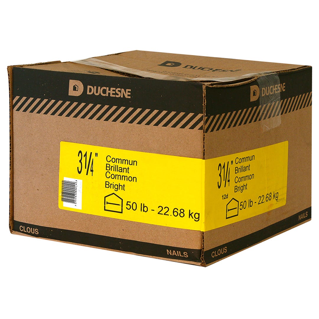 Bright Common Nails, 3-1/4 in., 50 Lbs/Box