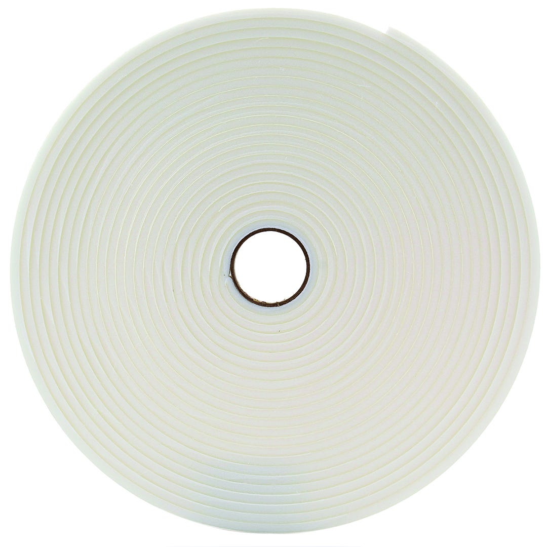 30 ft Moisture Proof White Insulating Foam Tape (1/4 X 3/8 inch)
