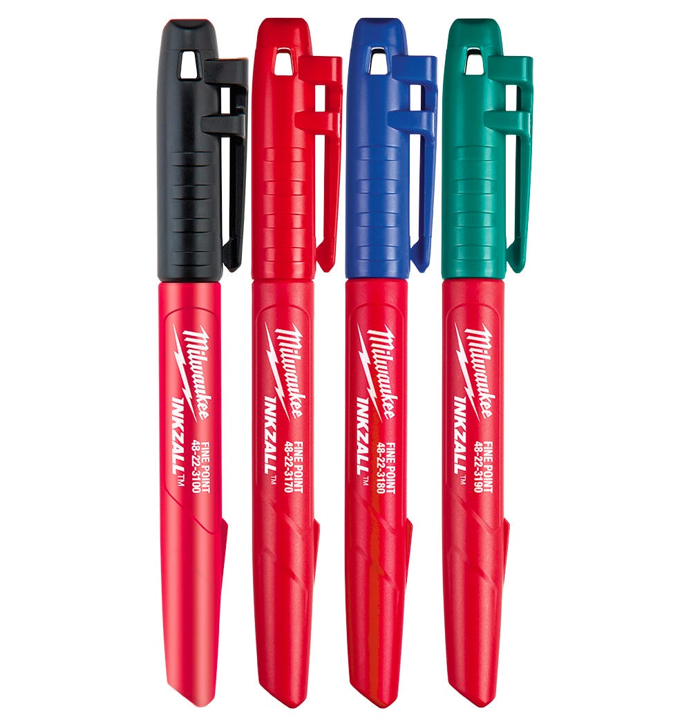 4-pc INKZALL colored fine point markers