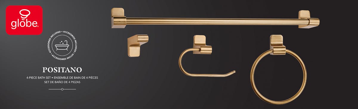 4 Pieces bathroom accessory kit