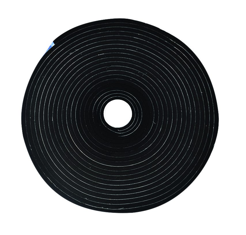 40 ft. black sponge foam insulating tape (3/16 X 3/8 inch)