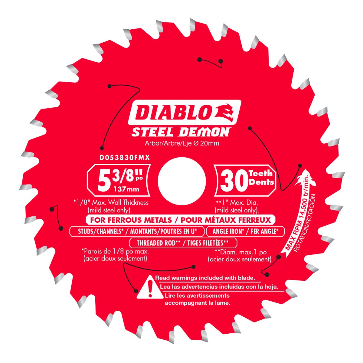 5-3/8 X 30 Steel Ferrous Metal Blade 6.75-in. X 0.25-in. X 7.75-in., Red