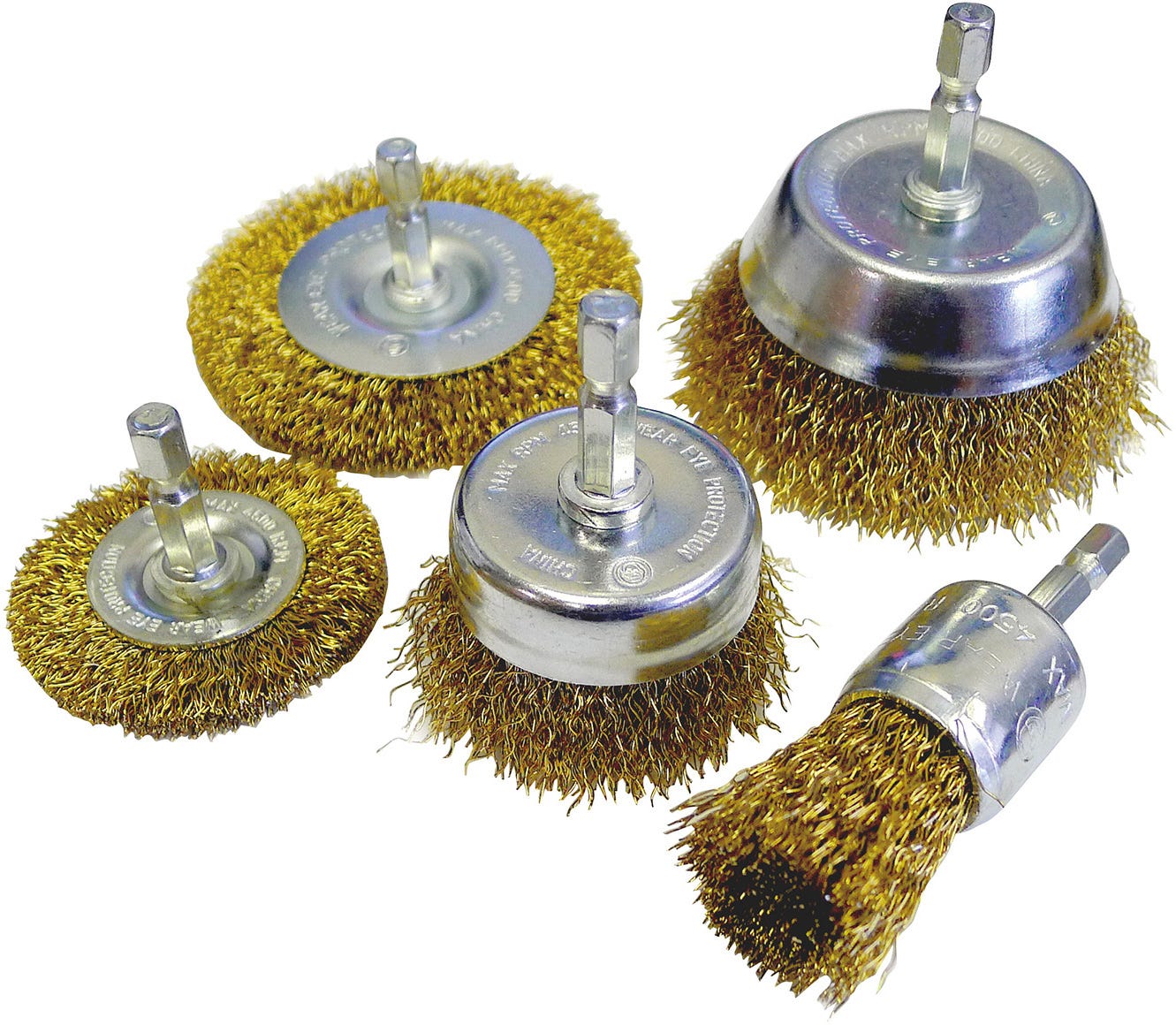 5-pc Brass Wire Brush Set