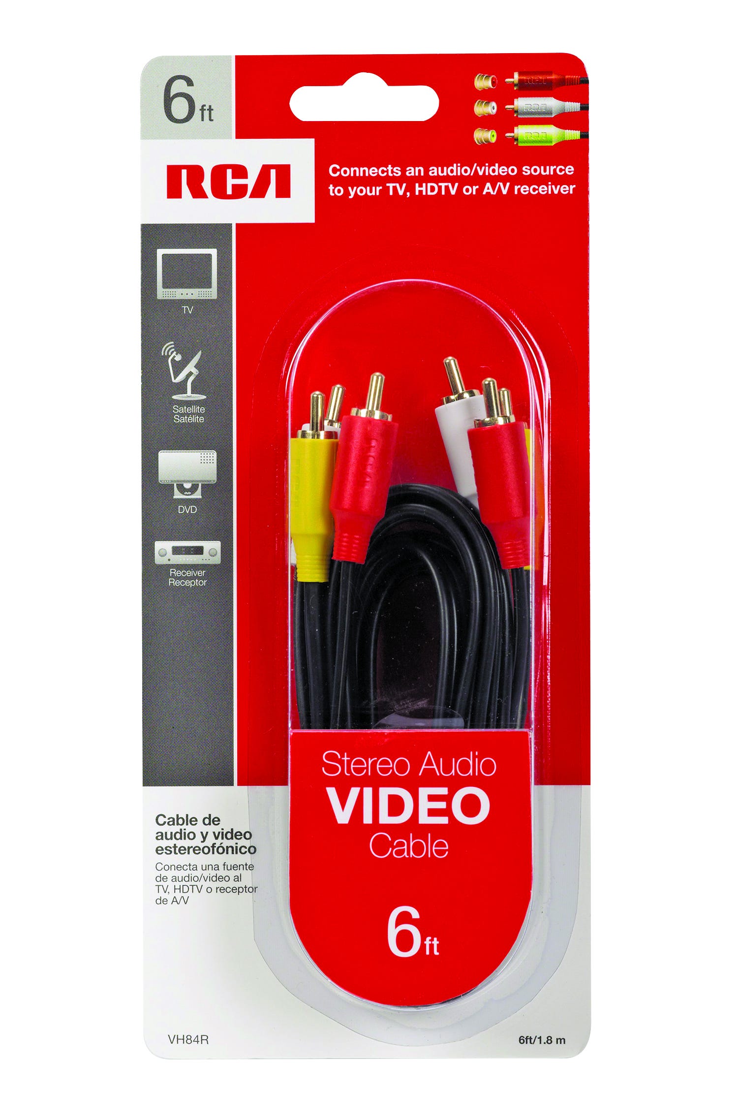 6-ft. Stereo A/Vcable, Black