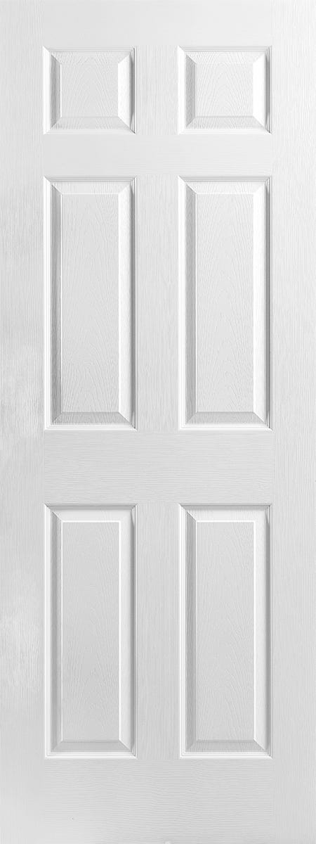 6 Panels Textured Interior Door, 1-3/8-in. X 32-in. X 80-in.