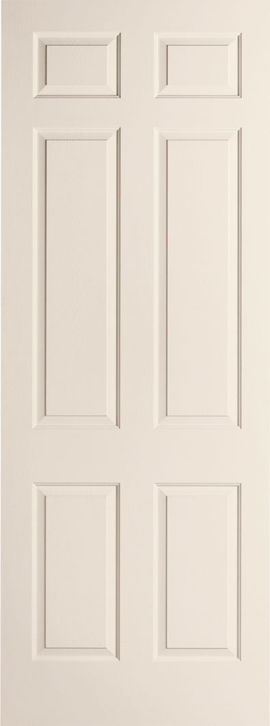 6 Panels Textured Premachined Interior Door, 1-3/8-in. X 24-in. X 80-in.