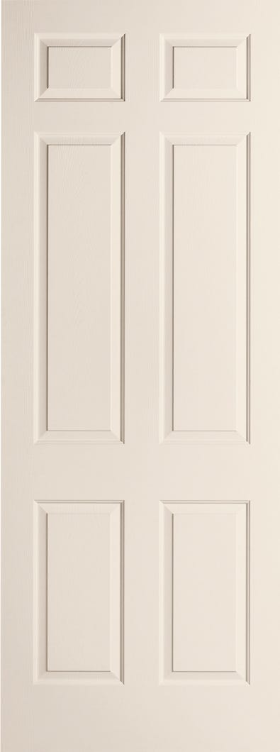 6 Panels Textured Premachined Interior Door, 1-3/8-in. X 30-in. X 80-in.