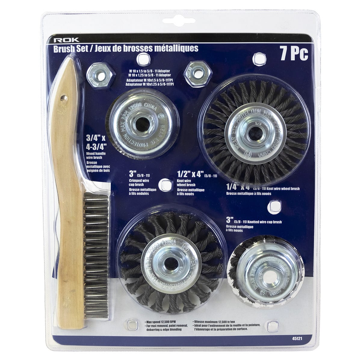7-pc Angle Grinder Wire Brush Set