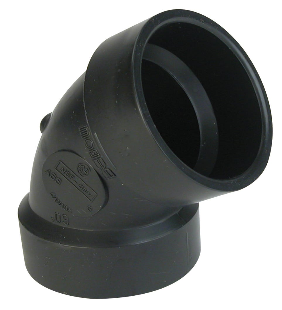 ABS Connector 60° Elbow, 4-in.