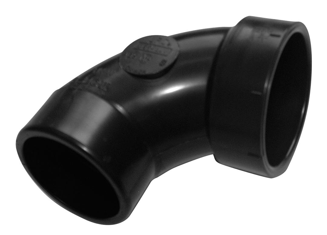 ABS Connector 90° Elbow Male, (Astm), 4-in.