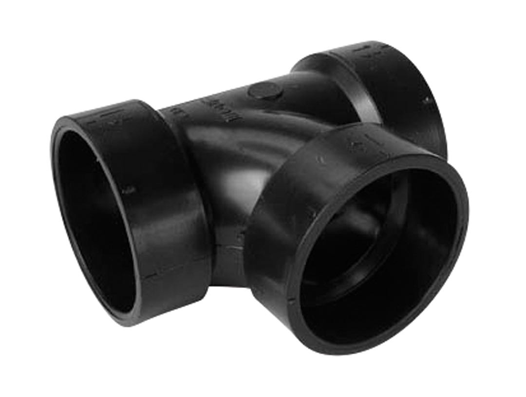 ABS Connector Sanitary Tee, 3-in.