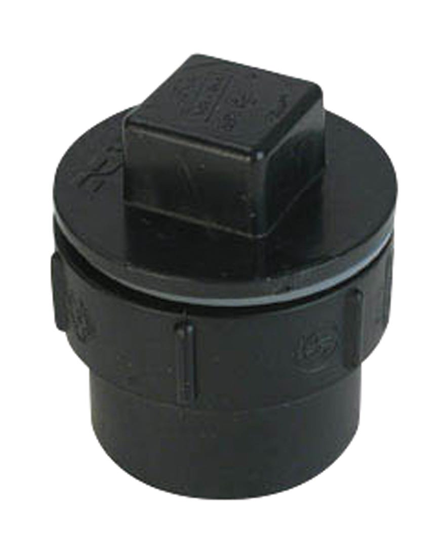ABS Fitting Cleanout Adapter with Plug & Gasket, 4-in.