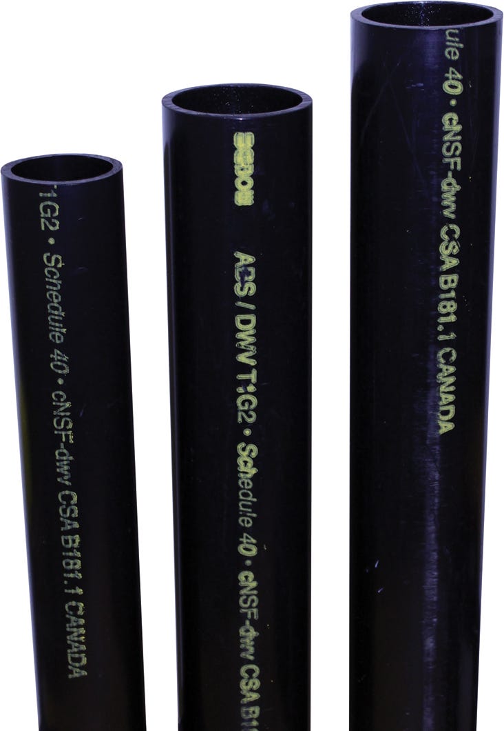 ABS Pipe, 4-in. X 12-ft.