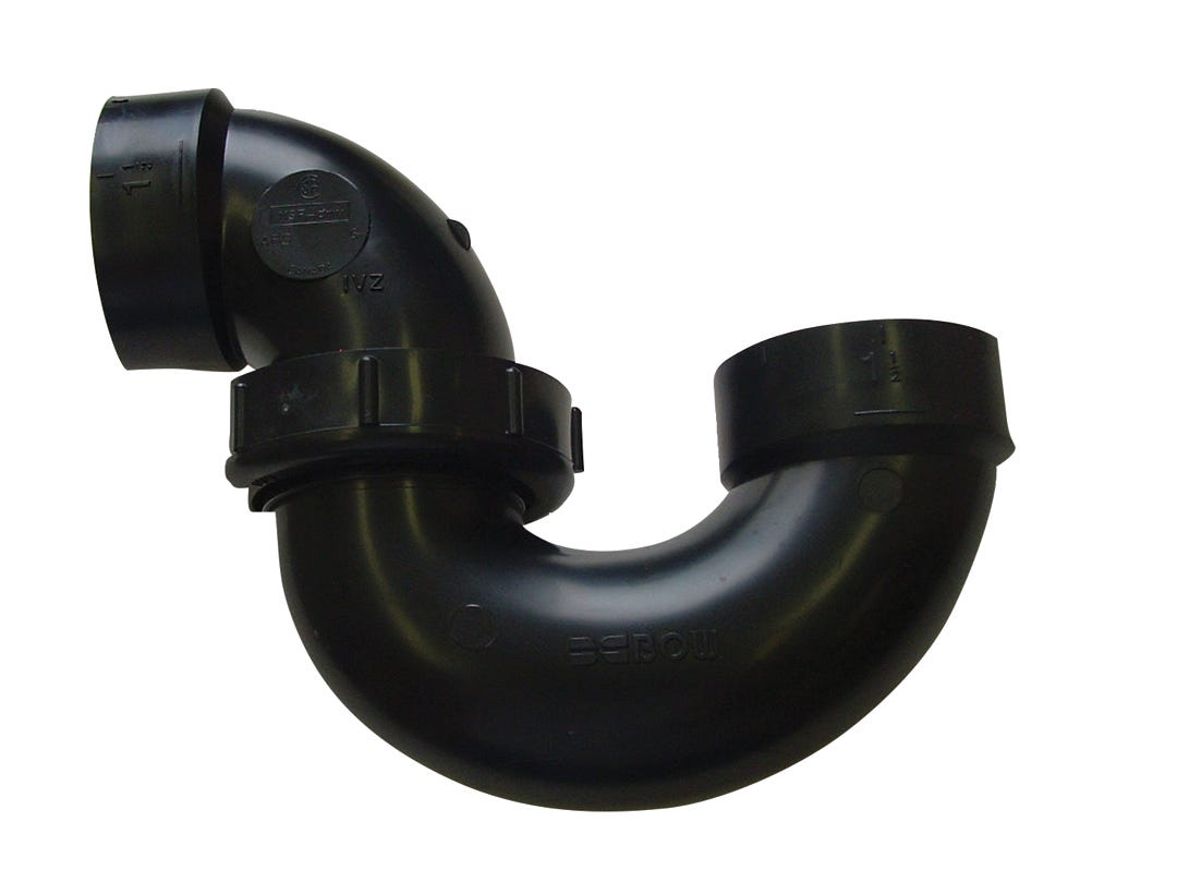 ABS Siphon P-Trap Adjustable with Union, 1 1/2-in.