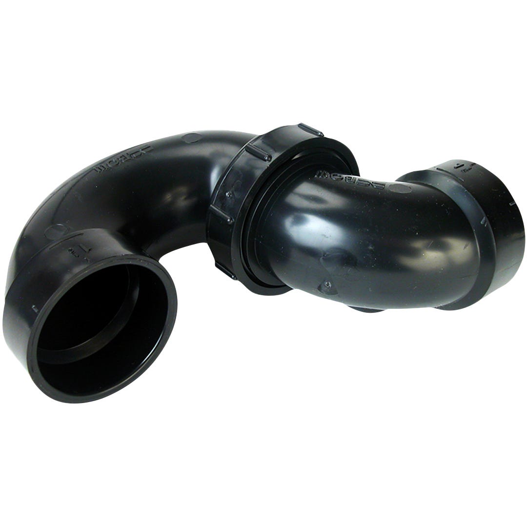 ABS Siphon P-Trap Adjustable with Union, 2-in.