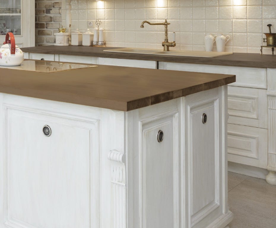 Acacia Wood Kitchen Countertop, 72 in. x 25.5 in. x 1.25 in.